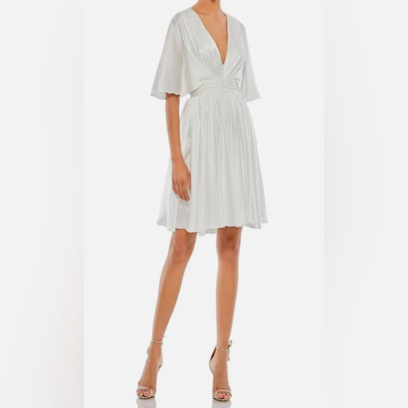 Mac Duggal White Mini Dress - Picture 2 of 10